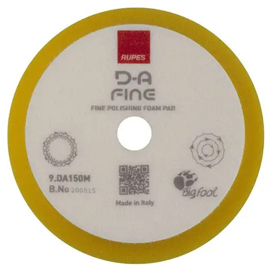 Поролоновый диск полировальный Rupes 9.DA150M, средний, желтый